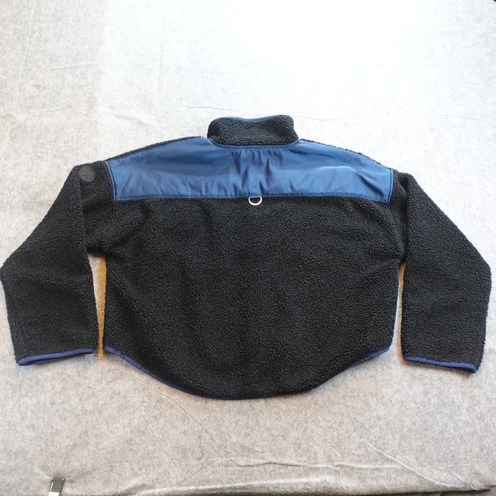Tuckernuck Jacket Womens Medium Black Blue Sport Lawrence Sherpa Fleece Zip Up - Picture 6 of 11